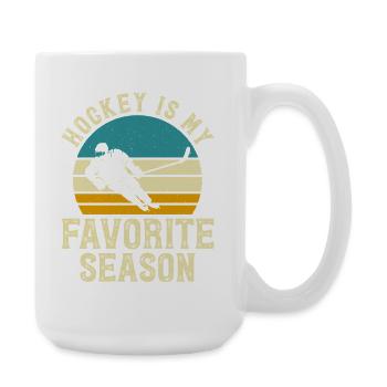 Hockey Eishockey Eishockeyspieler Geschenk - Large Mug 440 ml - white - Right