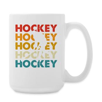 Hockey Eishockey Eishockeyspieler Geschenk - Large Mug 440 ml - white - Right