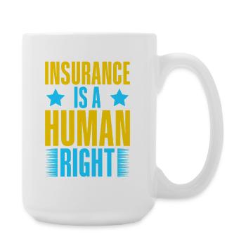 Insurance Agent Human Right Funny Insurance Broker - Large Mug 440 ml - white - Right