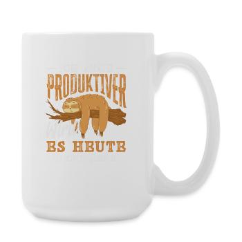 Ich atme – produktiver wird es heute nicht - Große Tasse 440 ml - Weiß - Rechts