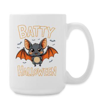 Chauve-souris Costume Batty Halloween Mignon Drôle - Grande tasse 440 ml - blanc - Droite