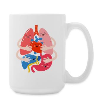 HerzLunge Team Hug - Large Mug 440 ml - white - Right