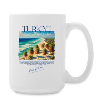Turkey Bodrum Beach Holiday Design – Visit Bodrum - Large Mug 440 ml - white - Right