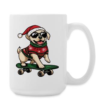 Labrador Dog Christmas Funny - Large Mug 440 ml - white - Right