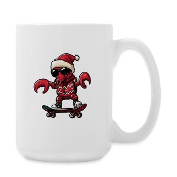 Crabe de homard Noël drôle - Grande tasse 440 ml - blanc - Droite