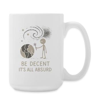 Nihilisme éthique, humour existentiel, - Grande tasse 440 ml - blanc - Droite