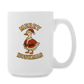 Oie de Noël Merry Honkmas Santa Fun - Grande tasse 440 ml - blanc - Droite