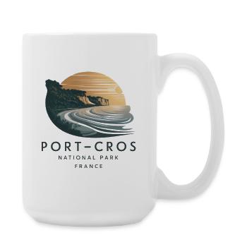 Port-Cros Parc National Nature Île Méditerranée - Grande tasse 440 ml - blanc - Droite