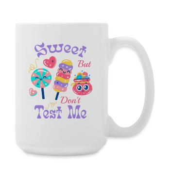 Funny candy gift idea for snack fans - Large Mug 440 ml - white - Right