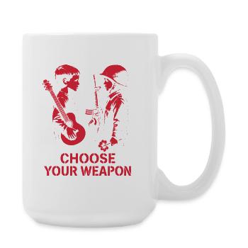 Choisissez votre arme – La paix au lieu de la guerre - Grande tasse 440 ml - blanc - Droite