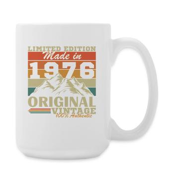 1976 Vintage Retro Geburtstagsgeschenk - Große Tasse 440 ml - Weiß - Rechts