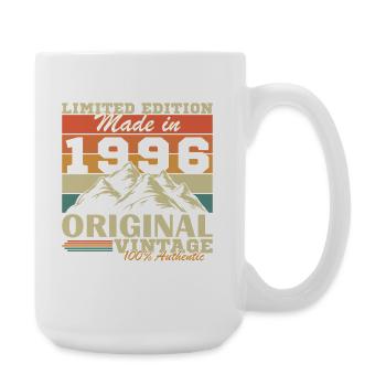 1996 Vintage Retro Geburtstagsgeschenk - Große Tasse 440 ml - Weiß - Rechts