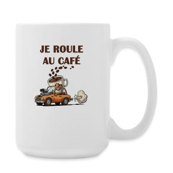 Je roule au café voiture cartoon - Grande tasse 440 ml - blanc - Droite