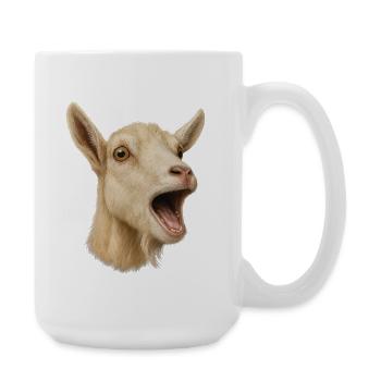 Goat Goat Farming Goat Farmer Goat Open Mouth - Large Mug 440 ml - white - Right