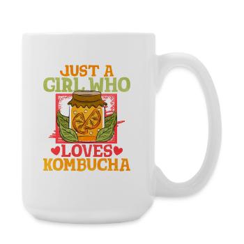 Only one girl loves kombucha - Large Mug 440 ml - white - Right