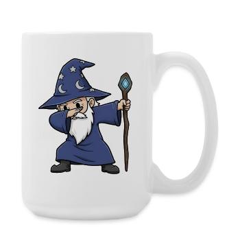 Dabbing Wizard – Funny Wizard Design - Large Mug 440 ml - white - Right