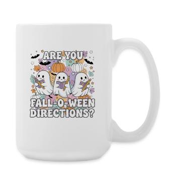 Lecture des fantômes de Fall-O-Ween - Grande tasse 440 ml - blanc - Droite