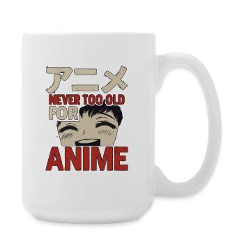 Never Too Old For Anime Japan Streetwear Design - Large Mug 440 ml - white - Right