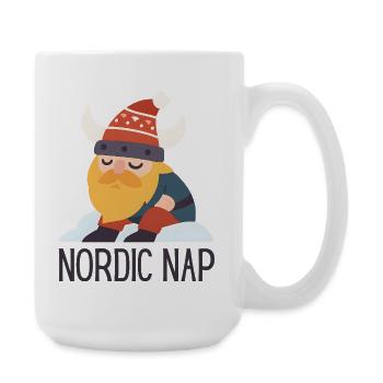 Nordic Nap Viking holidays - Large Mug 440 ml - white - Right