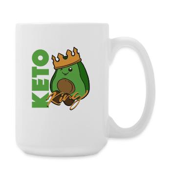 Keto King – Low Carb & High Fat Lifestyle Design - Large Mug 440 ml - white - Right