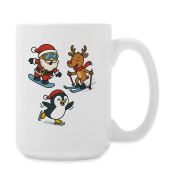 Christmas Winter Sports - Large Mug 440 ml - white - Right