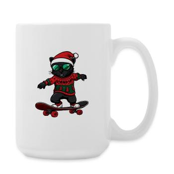 Panther Weihnachten Lustig - Große Tasse 440 ml - Weiß - Rechts