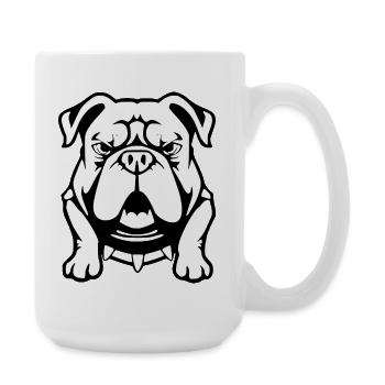 Cadeau T-shirt Bulldogs - Grande tasse 440 ml - blanc - Droite