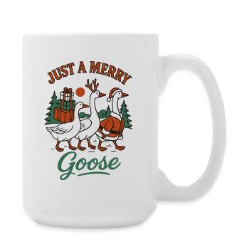 Noël juste une oie joyeuse Noël en famille - Grande tasse 440 ml - blanc - Droite