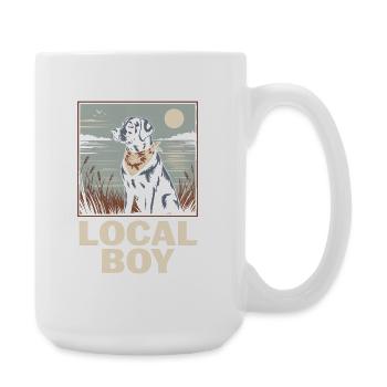 Local Boy Labrador Jagdhund Entenjagd - Große Tasse 440 ml - Weiß - Rechts