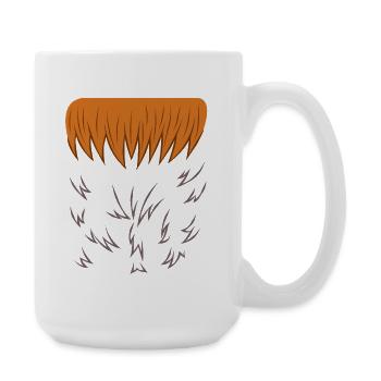 Funny Hen Chicken Animal Belly Costume Lazy DIY - Large Mug 440 ml - white - Right