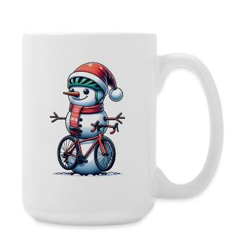 CYcling Christmas Sports Santa Claus - Large Mug 440 ml - white - Right