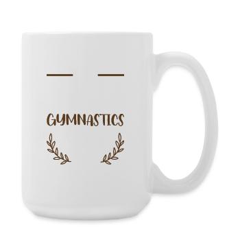 I Love Gymnastics Heart Design - Large Mug 440 ml - white - Right