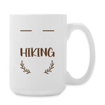 I Love Hiking Motif with Hearts - Large Mug 440 ml - white - Right