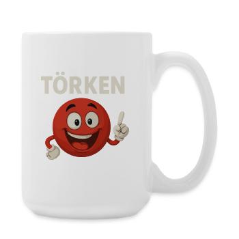 Funny Saying Törken Cartoon Funny Turkey Meme - Large Mug 440 ml - white - Right
