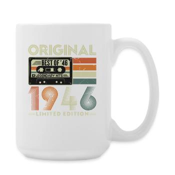 Original 1946 Vintage Anniversaire Rétro - Grande tasse 440 ml - blanc - Droite