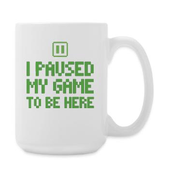 Pixel Gamer Shirt – Perfekt für Videospiel-Fans - Große Tasse 440 ml - Weiß - Rechts