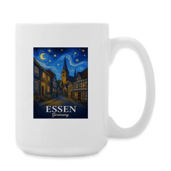 Nuit étoilée dans la vieille ville d’Essen - Grande tasse 440 ml - blanc - Droite