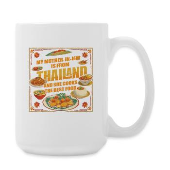 Thailändische Schwiegermutter Thailand - Große Tasse 440 ml - Weiß - Rechts