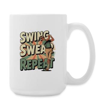 Golf Humor Retro - Große Tasse 440 ml - Weiß - Rechts