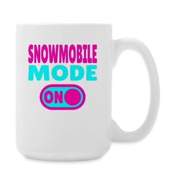Snowmobile Mode ON - Große Tasse 440 ml - Weiß - Rechts