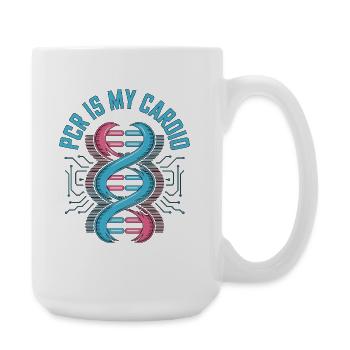 La PCR est mon travail de laboratoire cardio - Grande tasse 440 ml - blanc - Droite