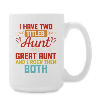 Aunt Gift Best Aunt In The World - Large Mug 440 ml - white - Right
