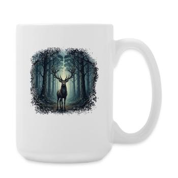 Forest Deer Scene Hunting Nature Lover - Large Mug 440 ml - white - Right