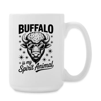 Buffalo Saying Buffalo Funny Buffalo Gift - Large Mug 440 ml - white - Right