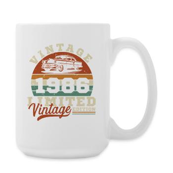 1986 Vintage Retro Geburtstagsgeschenk - Große Tasse 440 ml - Weiß - Rechts