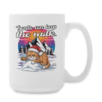 Santa Funny Christmas Christmas with Saying - Large Mug 440 ml - white - Right