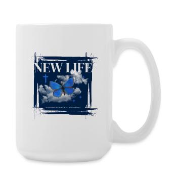 Nouvelle Vie - 2 Corinthiens 5:17 - Grande tasse 440 ml - blanc - Droite