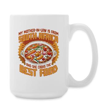 Südafrikanische Schwiegermutter Südafrika - Große Tasse 440 ml - Weiß - Rechts