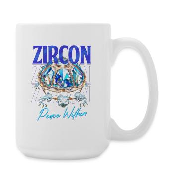 Birthstone Zircon December - Large Mug 440 ml - white - Right