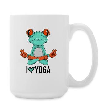 Ich liebe Yoga - Große Tasse 440 ml - Weiß - Rechts
